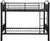 78" X 44" X 67" Twin Over Twin Black Metal Bunk Bed (286163)