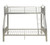 78" X 56" X 67" Silver Metal Twin Over Full Bunk Bed (286162)