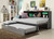 79" X 50" X 39" Twin Black And Silver Metal Tube Bed With Bookcase And Trundle (285598)