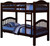 80" X 43" X 69" Espresso Pine Wood Twin Over Twin Bunk Bed (286536)