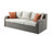 82" X 36" X 30" 3Pc Beige Fabric And Gray Wicker Patio Sectional And Ottoman Set (318796)