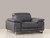 93" Tasteful Dark Grey Leather Sofa Set (329677)