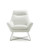 Chair White Top Grain Italian Leather Stainless Steel Legs. (320704)