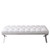 Milo White Pu Bench - Brushed Steel - (LCMIBEWH)