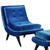 5Th Avenue Blue Velvet Armless Swayback Lounge Chair - (LC281FABL)