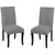 Accent Nail Ash Fabric Side Chair - Set Of 2 (LCDESIAS)
