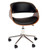 Julian Modern Chair - Black And Walnut Veneer Back & Chrome (LCJUOFCHBL)