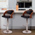 Malibu Black Pu Swivel Barstool-Walnut And Chrome - (LCMASWBABLWA)