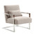 Skyline Modern Gray Linen Accent Chair-Steel Metal - (LCSKCHGR)