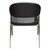 Adele Set Of Two Dining/Accent Chairs In Black Leatherette W/ Brushed Stainless Steel Leg By Diamond Sofa ADELEDCBL2PK
