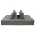 Cloud Lounge Seating Platform With Moveable Backrest Supports In Space Grey Fabric By Diamond Sofa CLOUDLGBGR