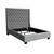 Park Ave Eastern King Tufted Wing Bed By Diamond Sofa - Grey PARKAVEGREKBED