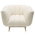 Venus Cream Fabric Chair W/ Contrasting Pillows & Gold Finished Metal Base By Diamond Sofa VENUSCHCM