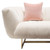Venus Cream Fabric Sofa W/ Contrasting Pillows & Gold Finished Metal Base By Diamond Sofa VENUSSOCM