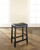 Upholstered Saddle Seat Black Bar Stool - 24" (Set Of 2) (CF500224-BK)