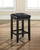 Upholstered Square Seat Black Bar Stool - 24" (Set Of 2) (CF500524-BK)