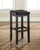 Upholstered Square Seat Black Bar Stool - 29" (Set Of 2) (CF500529-BK)