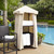 Palm Harbor Outdoor Wicker Towel Valet With Sand Cover (CO7304-BR)