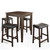 Vintage Mahogany 5Pc Pub Dining Set With Upholstered Saddle Stools (KD520008MA)