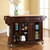 Natural Wood Top Kitchen Island - Vintage Mahogany (KF30001EMA)