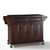 Solid Black Granite Top Kitchen Island - Vintage Mahogany (KF30004EMA)