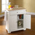 Alexandria Natural Wood Top Portable Kitchen Island - White (KF30021AWH)