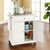 Stainless Steel Top Portable Kitchen Island - White (KF30022EWH)