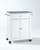 Solid Granite Top Portable Kitchen Island - White (KF30023EWH)