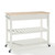 Natural Wood Top Kitchen Island With Optional Stool Storage - White (KF30051WH)