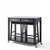 Stainless Steel Top Kitchen Island - Black With 24" Stools (KF300524BK)