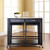 Stainless Steel Top Kitchen Island - Black With 24" Stools (KF300524BK)