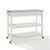 Stainless Steel Top Kitchen Island With Optional Stool Storage - White (KF30052WH)