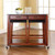 Solid Granite Top Kitchen Island - Classic Cherry With 24" Stools (KF300534CH)