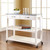 Solid Granite Top Kitchen Island With Optional Stool Storage - White (KF30053WH)