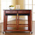 Solid Black Granite Top Kitchen Island - Classic Cherry With 24" Stools (KF300544CH)