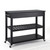 Solid Black Granite Top Kitchen Island With Optional Stool Storage - Black (KF30054BK)