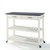 Solid Black Granite Top Kitchen Island With Optional Stool Storage - White (KF30054WH)