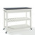 Solid Black Granite Top Kitchen Island With Optional Stool Storage - White (KF30054WH)