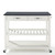 Solid Black Granite Top Kitchen Island With Optional Stool Storage - White (KF30054WH)
