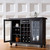 Cambridge Sliding Top Bar Cabinet - Black (KF40002DBK)