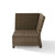 Bradenton Outdoor Wicker Sectional Corner Chair With Sangria Cushions (KO70018WB-SG)