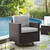 Palm Harbor Outdoor Wicker Swivel Rocker Chair With Grey Cushions (KO70094BR-GY)