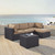 Biscayne 4 Person Outdoor Wicker Seating Set - Mocha (KO70105BR-MO)