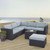 Biscayne 6 Person Outdoor Wicker Seating Set - Mist (KO70106BR-MI)