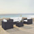 Biscayne 4 Person Outdoor Wicker Seating Set - White (KO70110BR-WH)