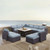 Biscayne 10 Person Outdoor Wicker Seating Set - Mist (KO70117BR-MI)