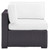 Biscayne Corner Chair With White Cushions (KO70126BR-WH)