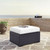 Biscayne Ottoman With White Cushions (KO70127BR-WH)