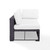 Biscayne Loveseat With With White Cushions (KO70129BR-WH)