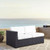 Biscayne Loveseat With With White Cushions (KO70129BR-WH)